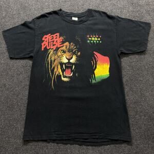 Steel Pulse Shirt Mens Large Black Lion Rasta Reggae Graphic Tee Gildan Legacy